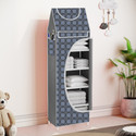 SPIRITED Baby 6 Shelve Unbreakable Material Carbon Steel Collapsible Wardrobe (Finish Color - Curtsins Cover Print, DIY(Do-It-Yourself))