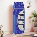 SPIRITED Baby 6 Shelve Unbreakable Material Carbon Steel Collapsible Wardrobe (Finish Color - Christmas Cover Print, DIY(Do-It-Yourself))