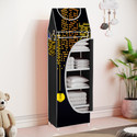 SPIRITED Baby 6 Shelve Unbreakable Material Carbon Steel Collapsible Wardrobe (Finish Color - Premium Building Cover Print, DIY(Do-It-Yourself))