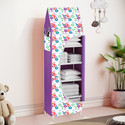 SPIRITED Baby 6 Shelve Unbreakable Material Carbon Steel Collapsible Wardrobe (Finish Color - Mini Flower Cover Print, DIY(Do-It-Yourself))