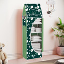 SPIRITED Baby 6 Shelve Unbreakable Material Carbon Steel Collapsible Wardrobe (Finish Color - White Lily Cover Print, DIY(Do-It-Yourself))
