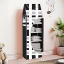 SPIRITED Baby 6 Shelve Unbreakable Material Carbon Steel Collapsible Wardrobe (Finish Color - French Door Cover Print, DIY(Do-It-Yourself))