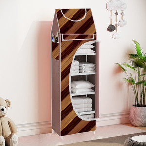 spirited carbon steel collapsible wardrobe finish color - wall panel cover print diydo-it-yourself
