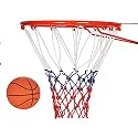 Spiro (47 Cm Diameter) (Suitable for 7 Number Ball) Hanging Wall Mounted with Net & Basketball/Goal Hoop Ring with net for Indoors/Outdoors, Garden with Free Basketball