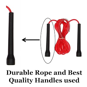 spiro jumping skipping rope with comfortable pvc pencil shape handle for weight reducingwarm-upgymsports amp gym fitness color-black