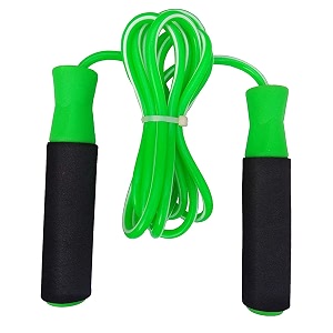 spirojumpingskipping rope with comfortable plastic foam handle with bearing for weight reducingwarm-upgymsports amp fitness color-green