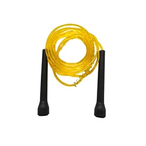 spirojumpingskipping rope with comfortable plastic foam handle with bearing for weight reducingwarm-upgymsports amp fitness color-yellow