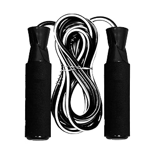 spirojumpingskipping rope with comfortable plastic foam handle with bearing for weight reducingwarm-upgymsports amp fitness color-black