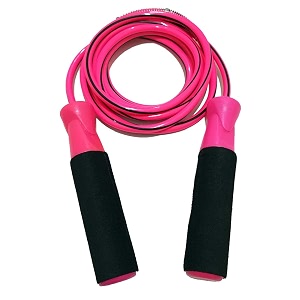 spirojumpingskipping rope with comfortable plastic foam handle with bearing for weight reducingwarm-upgymsports amp fitness color-pink