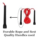 SPIRO Jumping Skipping Rope with Comfortable PVC, Pencil Shape Handle for Weight REDUCING/Warm-UP/Gym/Sports &amp; Gym Fitness. (Color-Black)