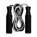SPIROJumping/Skipping Rope with Comfortable Plastic Foam Handle with Bearing for Weight REDUCING/Warm-UP/Gym/Sports &amp; Fitness (Color-Black)