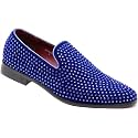 SPK26 Men's Vintage Velvet Rhinestone Designer Dress Loafers Slip On Shoes Classic Tuxedo Dress Shoes
