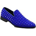 SPK26 Men's Vintage Velvet Rhinestone Designer Dress Loafers Slip On Shoes Classic Tuxedo Dress Shoes