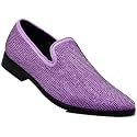 SPK26 Men's Vintage Velvet Rhinestone Designer Dress Loafers Slip On Shoes Classic Tuxedo Dress Shoes