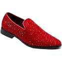 SPK26 Men's Vintage Velvet Rhinestone Designer Dress Loafers Slip On Shoes Classic Tuxedo Dress Shoes