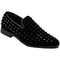 SPK26 Men's Vintage Velvet Rhinestone Designer Dress Loafers Slip On Shoes Classic Tuxedo Dress Shoes