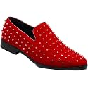 SPK26 Men's Vintage Velvet Rhinestone Designer Dress Loafers Slip On Shoes Classic Tuxedo Dress Shoes