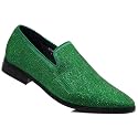 SPK26 Men's Vintage Velvet Rhinestone Designer Dress Loafers Slip On Shoes Classic Tuxedo Dress Shoes