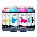 Splashjet T673 Compatible Refill Ink for Epson L800, L805, L810, L850, L1800 Printer (C/M/Y/BK/LC/LM) - 1 Kg x 6 Color Set Bottle - 501697