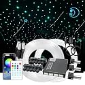 Split 3+10 Holes 12W RGBW Car Starlight Headliner Kit 1030pcs*0.02in*4.9ft with APP & Remote & Fiber Optic Strands, Star Roof Lights Star Ceiling Lights for Car/Home Decor