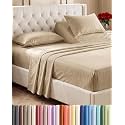 Flex Top Split Head King 4 Piece Sheet Set - Soft &amp; Cooling - Heathered Tan