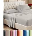 Flex Top Split Head King 4 Piece Sheet Set - Soft &amp; Cooling - French Grey