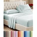 Flex Top Split Head King 4 Piece Sheet Set - Soft &amp; Breathable - Ice Blue