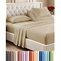 Flex Top Split Head King 4 Piece Sheet Set - Ultra-Soft, Breathable - Beige