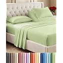 Flex Top Split Head King 4 Piece Sheet Set - Ultra-Soft - Light Sage Green