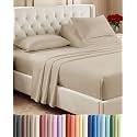 Flex Top Split Head King 4 Piece Sheet Set - Ultra-Soft, Breathable - Wheat