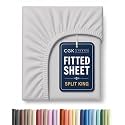 Split King Fitted Sheet - Single Fitted Sheet Only - Cooling - French Grey
