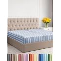 Split King Fitted Sheet - Single Fitted Sheet Only - Cooling - Blue Stripes
