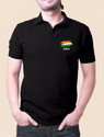 Spohub Men Printed Polo Neck Polycotton Black