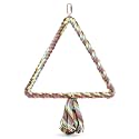Large Bird Rope Perch Triangle Swing Toy Multicolor 12 Inch