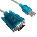 USB Type-A to RS-232 Cable | RS232 Converter Adapter | RS232 Serial 9 Pin to Cable Converter Adapter (Blue) |Type A to DB9 | Compatible with Windows