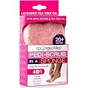 Spongeables Pedi Scrub Foot Exfoliating 20+ Wash Sponge, Lavender, 1 Count (Pack of 12)