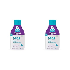 spoo tedibar gentle baby shampoo 200ml no tearsgentle on scalpno1 pediatrician prescribed shampoo- by torrent pharma pack of 2