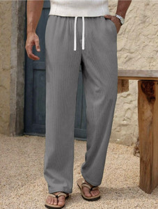 SPOQUE Loose Fit Men Grey Trousers