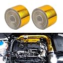 Sporacingrts 2" x 65.6ft Gold Heat Shield Reflective Tape Roll