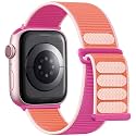 Lenrao Sport Loop Compatible with Apple Watch Bands for Men Women 44mm 45mm 46mm 49mm 42mm, Sof tNylon Wrist Straps for iWatch Bands for Series 11/10/9/8/7/6/5/4 Ultra SE 3/2/1 Plum