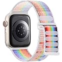 Lenrao Soft Nylon Sport Loop Compatible with Apple Watch Bands Women Men
