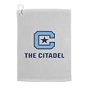 Sport Your Gear The Citadel Bulldogs Golf Bag Towel - Officially Licensed - Athletic Logo - Ultra-Absorbent, Grommet Attachment, Keeps Clubs &amp; Hands Dry