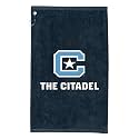 Sport Your Gear The Citadel Bulldogs Golf Bag Towel - Officially Licensed - Athletic Logo - Ultra-Absorbent, Grommet Attachment, Keeps Clubs &amp; Hands Dry