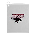 Sport Your Gear Clark Atlanta Panthers Golf Bag Towel - Officially Licensed - Athletic Logo - Ultra-Absorbent, Grommet Attachment, Keeps Clubs &amp; Hands Dry