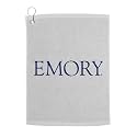 Sport Your Gear Emory Eagles Golf Bag Towel - Officially Licensed - Athletic Logo - Ultra-Absorbent, Grommet Attachment, Keeps Clubs &amp; Hands Dry