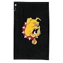 Sport Your Gear Ferris State Bulldogs Golf Bag Towel - Officially Licensed - Athletic Logo - Ultra-Absorbent, Grommet Attachment, Keeps Clubs &amp; Hands Dry