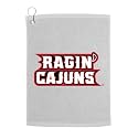 Sport Your Gear Louisiana Ragin' Cajuns Golf Bag Towel - Officially Licensed - Athletic Logo - Ultra-Absorbent, Grommet Attachment, Keeps Clubs &amp; Hands Dry