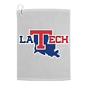 Sport Your Gear Louisiana Tech Bulldogs Golf Bag Towel - Officially Licensed - Athletic Logo - Ultra-Absorbent, Grommet Attachment, Keeps Clubs &amp; Hands Dry