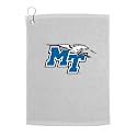 Sport Your Gear Middle Tennessee State University Blue Raiders Golf Bag Towel - Officially Licensed - Athletic Logo - Ultra-Absorbent, Grommet Attachment, Keeps Clubs &amp; Hands Dry