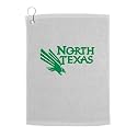 Sport Your Gear North Texas Mean Green Golf Bag Towel - Officially Licensed - Athletic Logo - Ultra-Absorbent, Grommet Attachment, Keeps Clubs &amp; Hands Dry